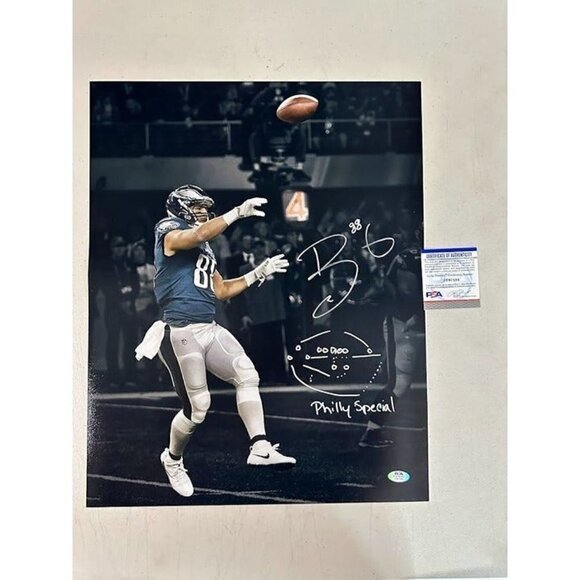 Trey Burton Signed Philly Special autographed Eagles SBLII 16x20 Photo PSA - Picture 1 of 3